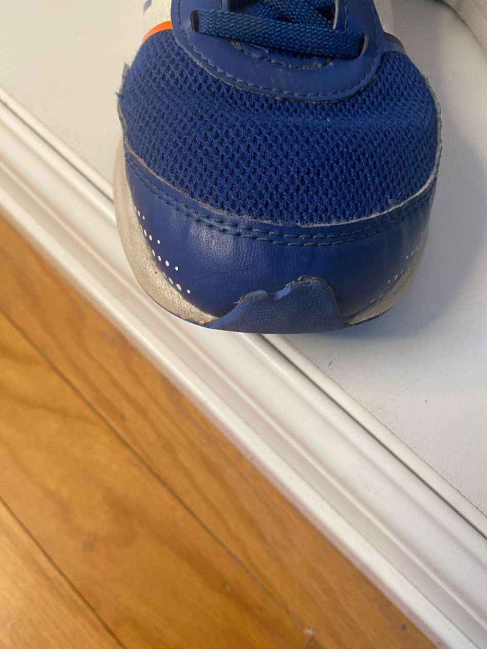 New Balance Blue Kids Sneakers with Orange and White Details - Picture 8 of 12